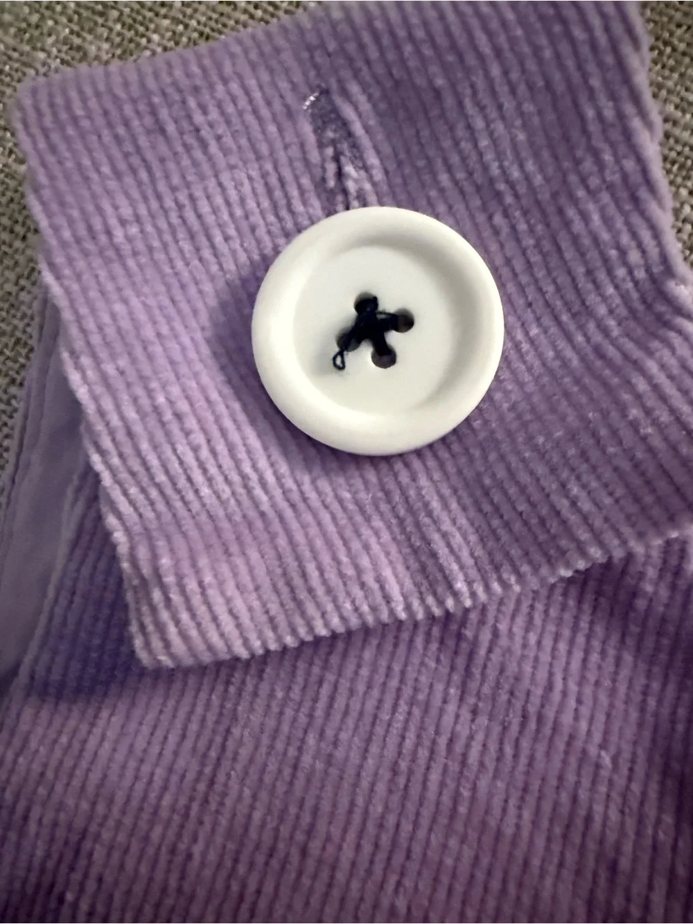 The Beaufort Bonnet Company Lavender and Navy Corduroy Jumper Dress